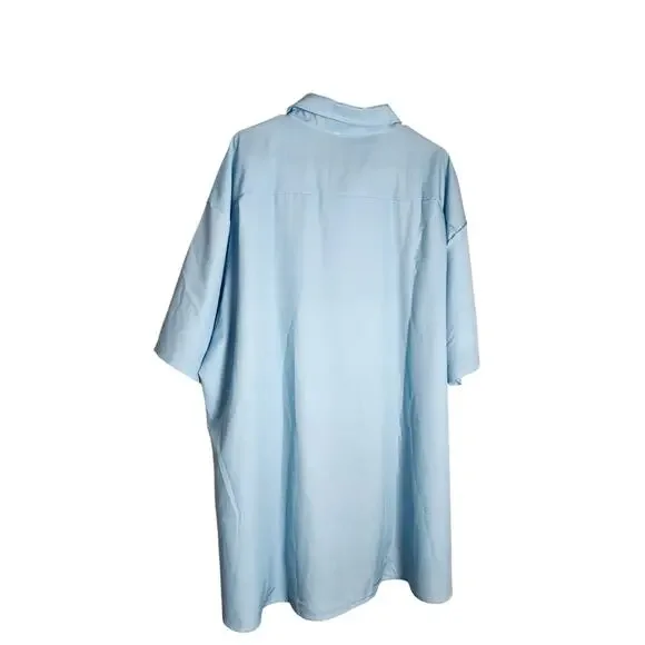 Hardaddy Hawaiian Shirt Size 4XL Blue Pirate Button Front Short Sleeve - Picture 5 of 8